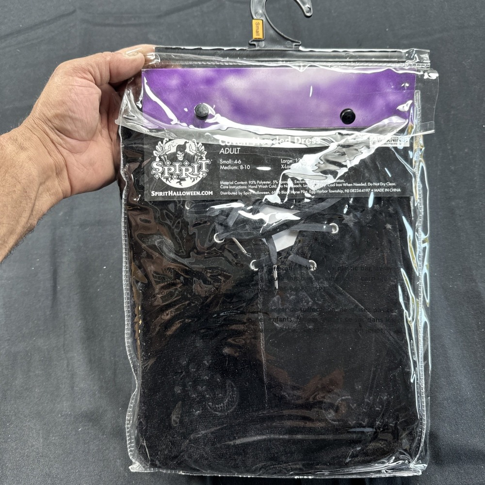 Spirit Halloween Coven Hooded Witches Dress Goth Costume (size Small) NEW - Picture 2 of 6